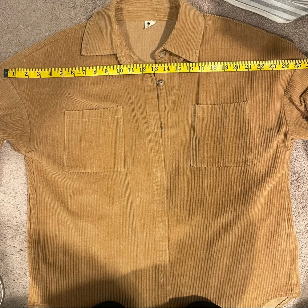 Tan Corduroy Women's Jacket - Picture 6 of 6